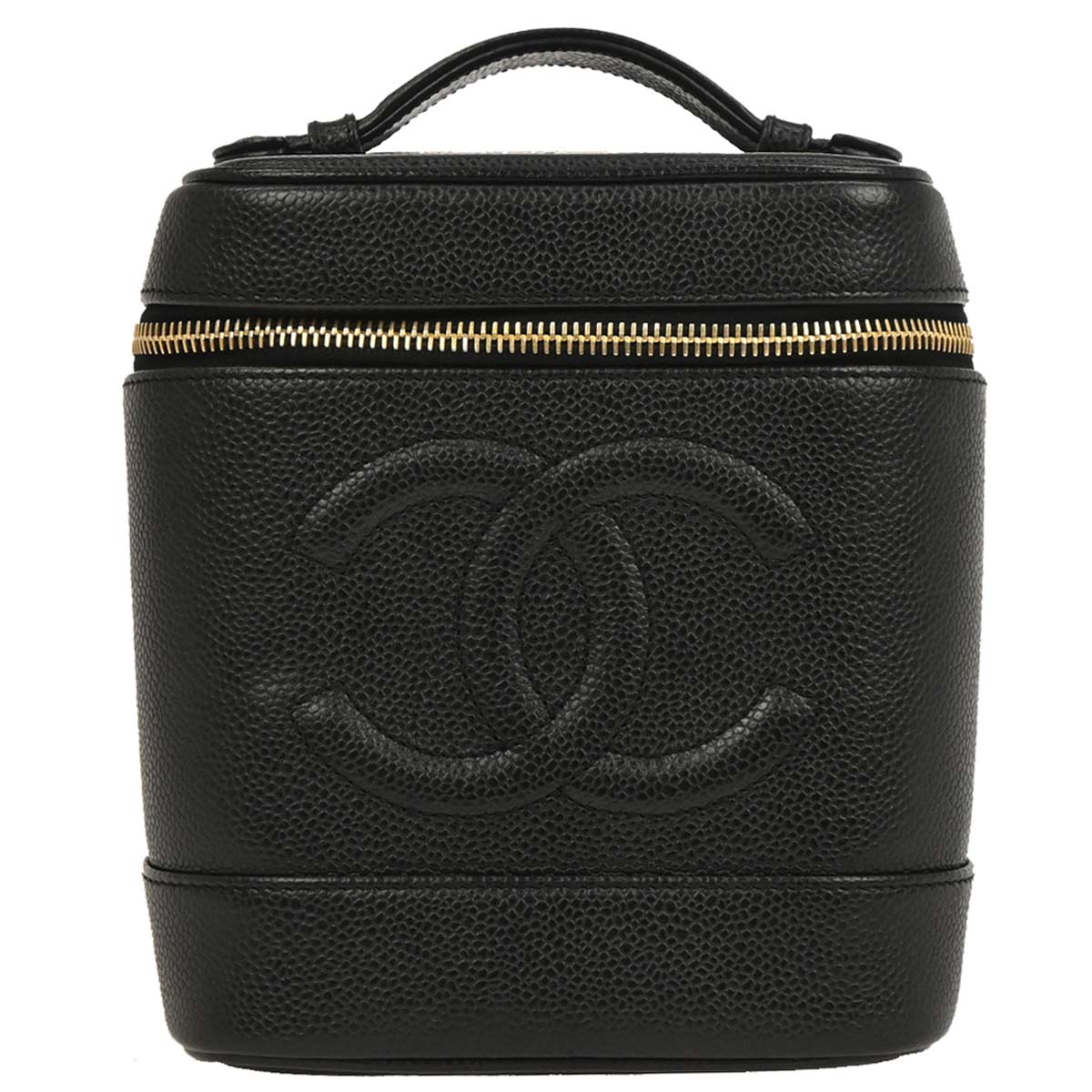 Chanel Black Caviar Timeless Vanity Handbag
