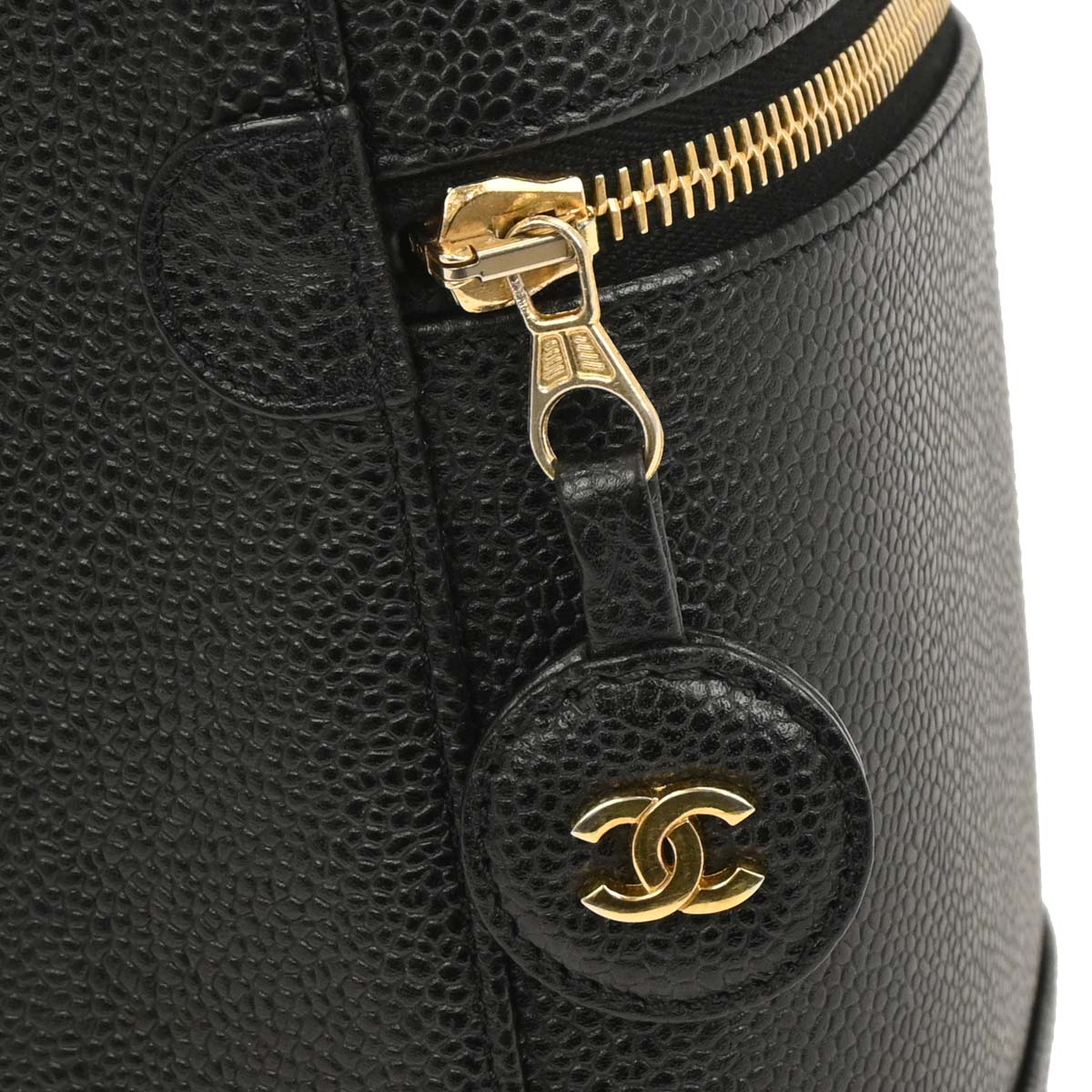 Chanel Black Caviar Timeless Vanity Handbag