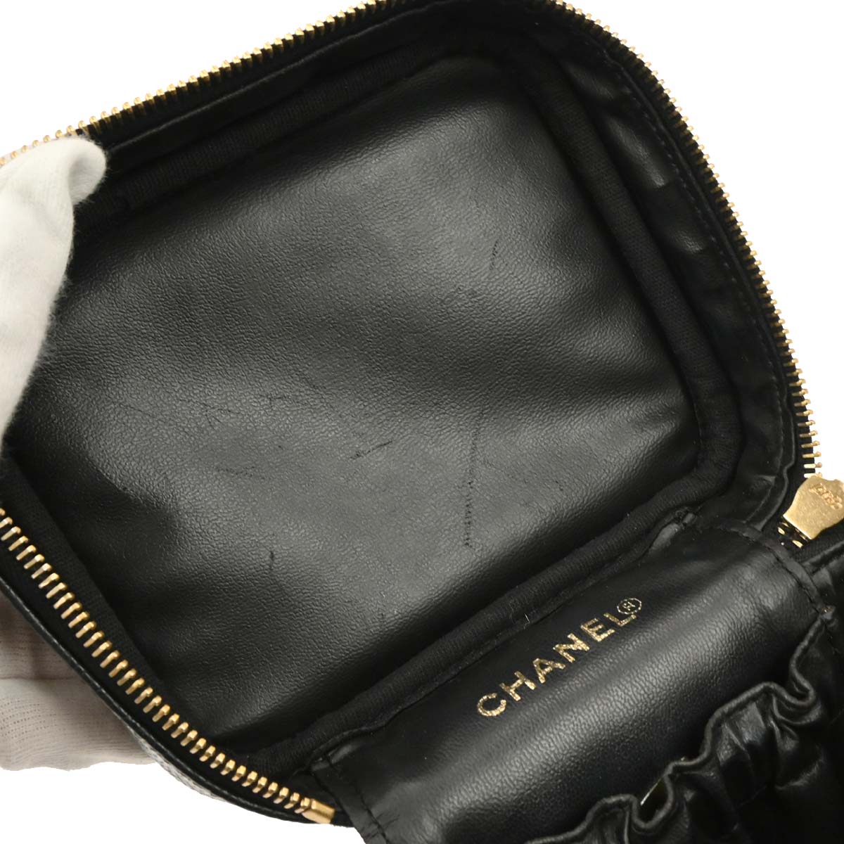 Chanel Black Caviar Timeless Vanity Handbag