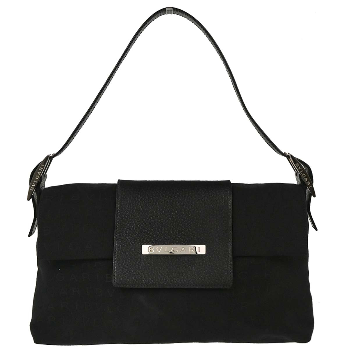 Bvlgari Black Canvas Logomania Handbag