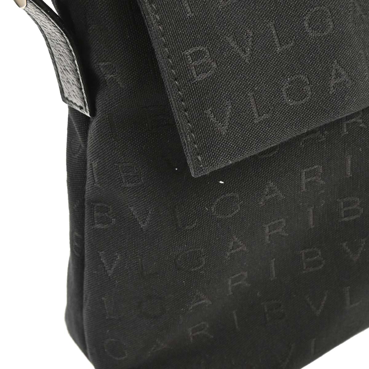 Bvlgari Black Canvas Logomania Handbag