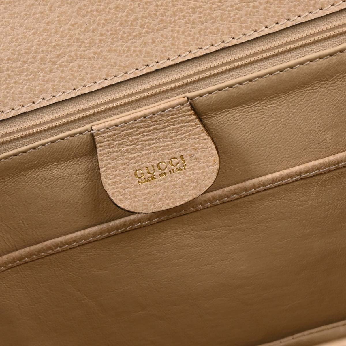 Gucci Beige Pigskin Bamboo 2way Shoulder Handbag