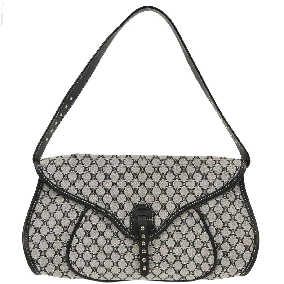 Celine Gray Canvas Macadam Handbag