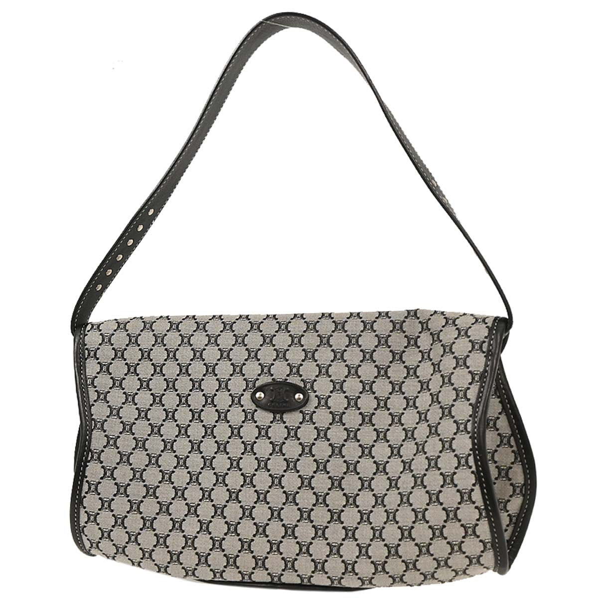 Celine Gray Canvas Macadam Handbag