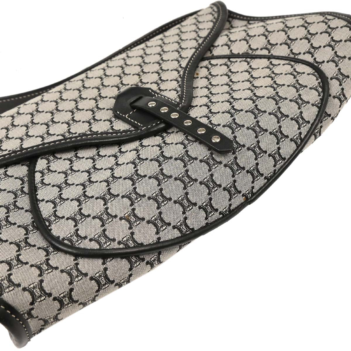 Celine Gray Canvas Macadam Handbag