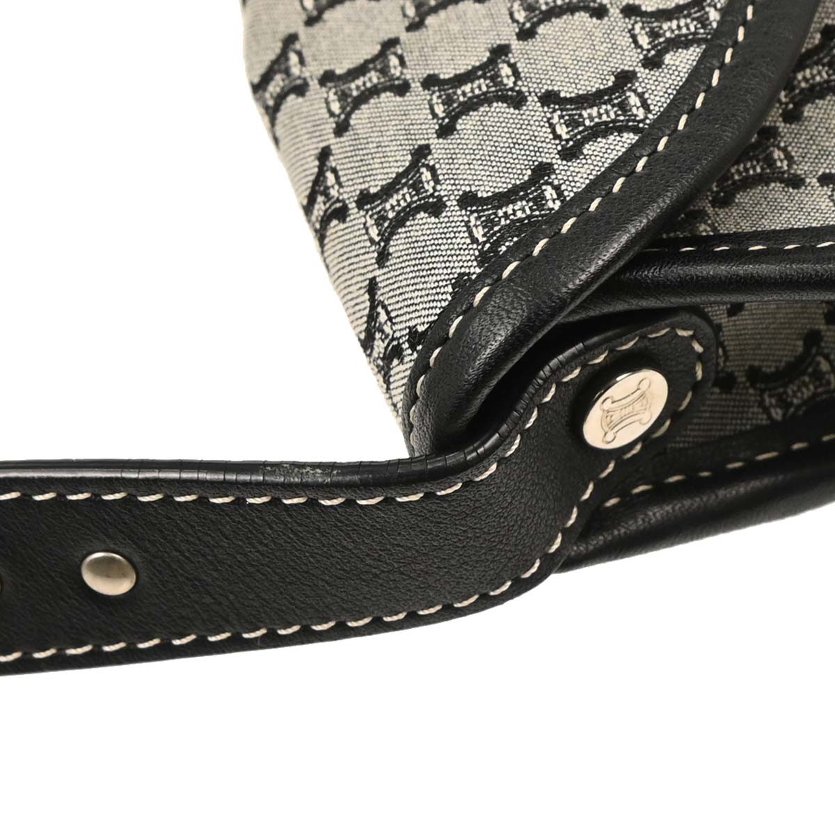 Celine Gray Canvas Macadam Handbag