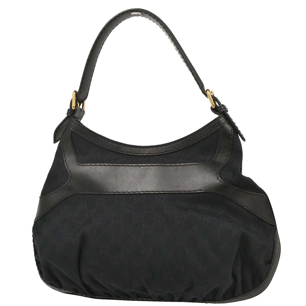 Gucci Black Canvas GG Queen Hobo Handbag
