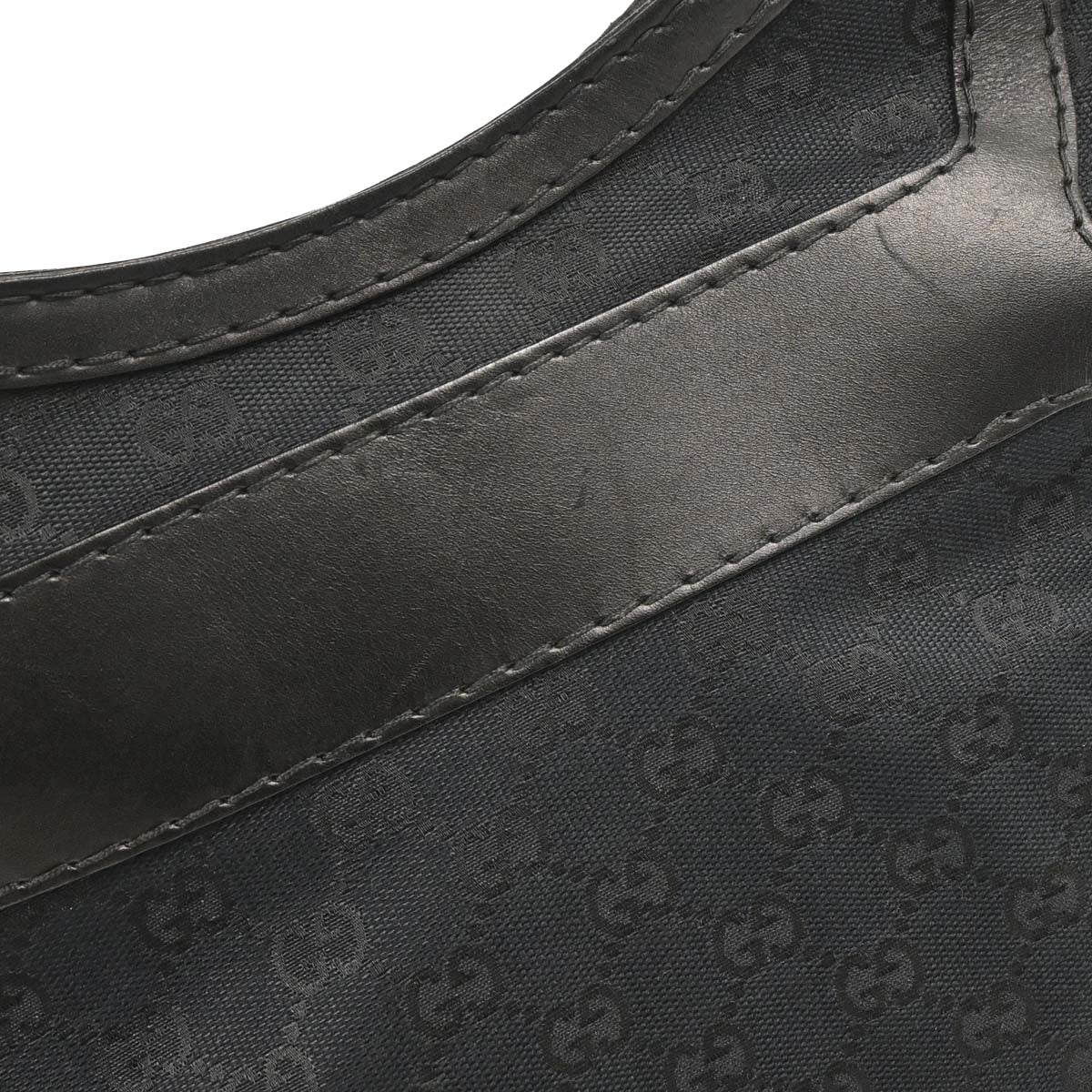 Gucci Black Canvas GG Queen Hobo Handbag