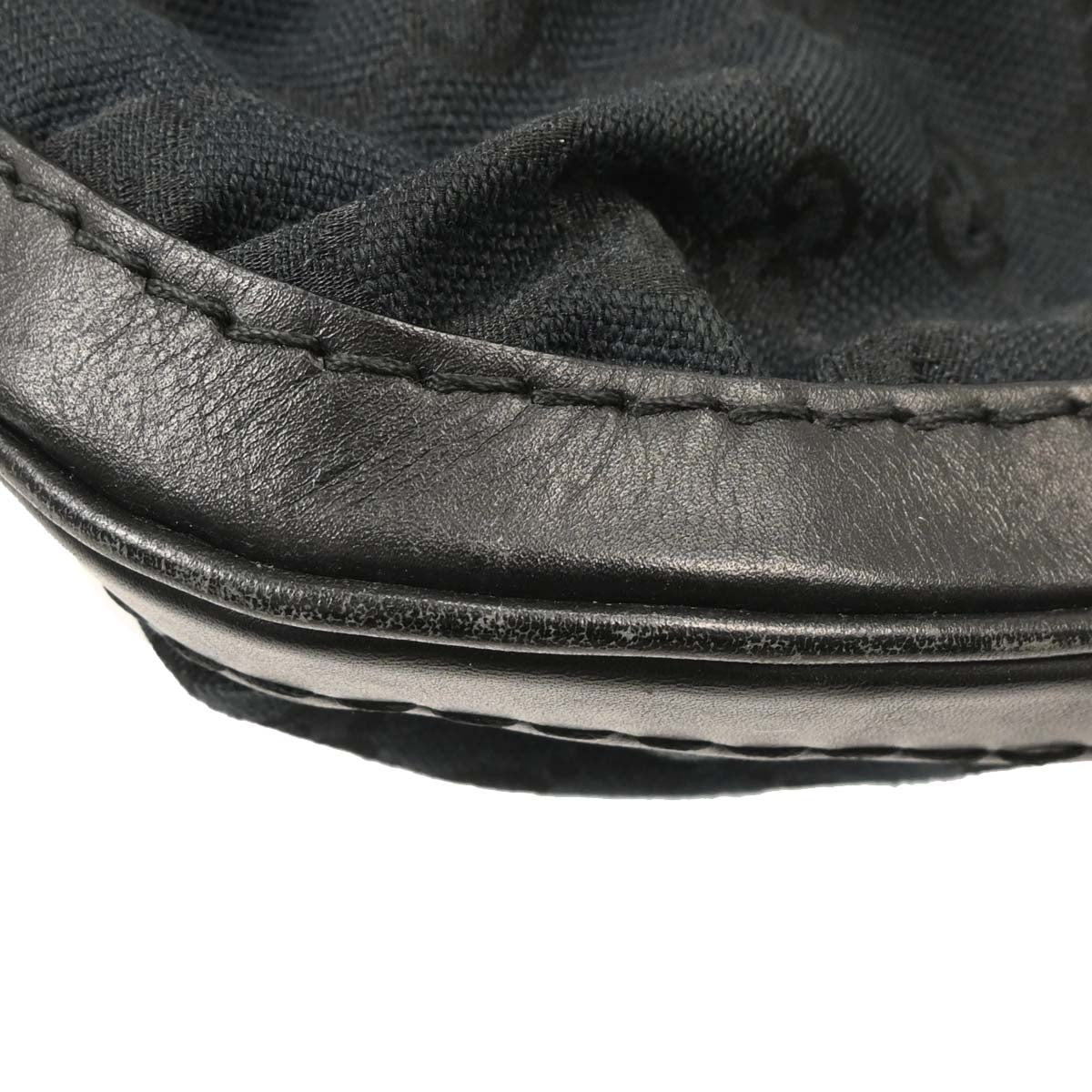 Gucci Black Canvas GG Queen Hobo Handbag