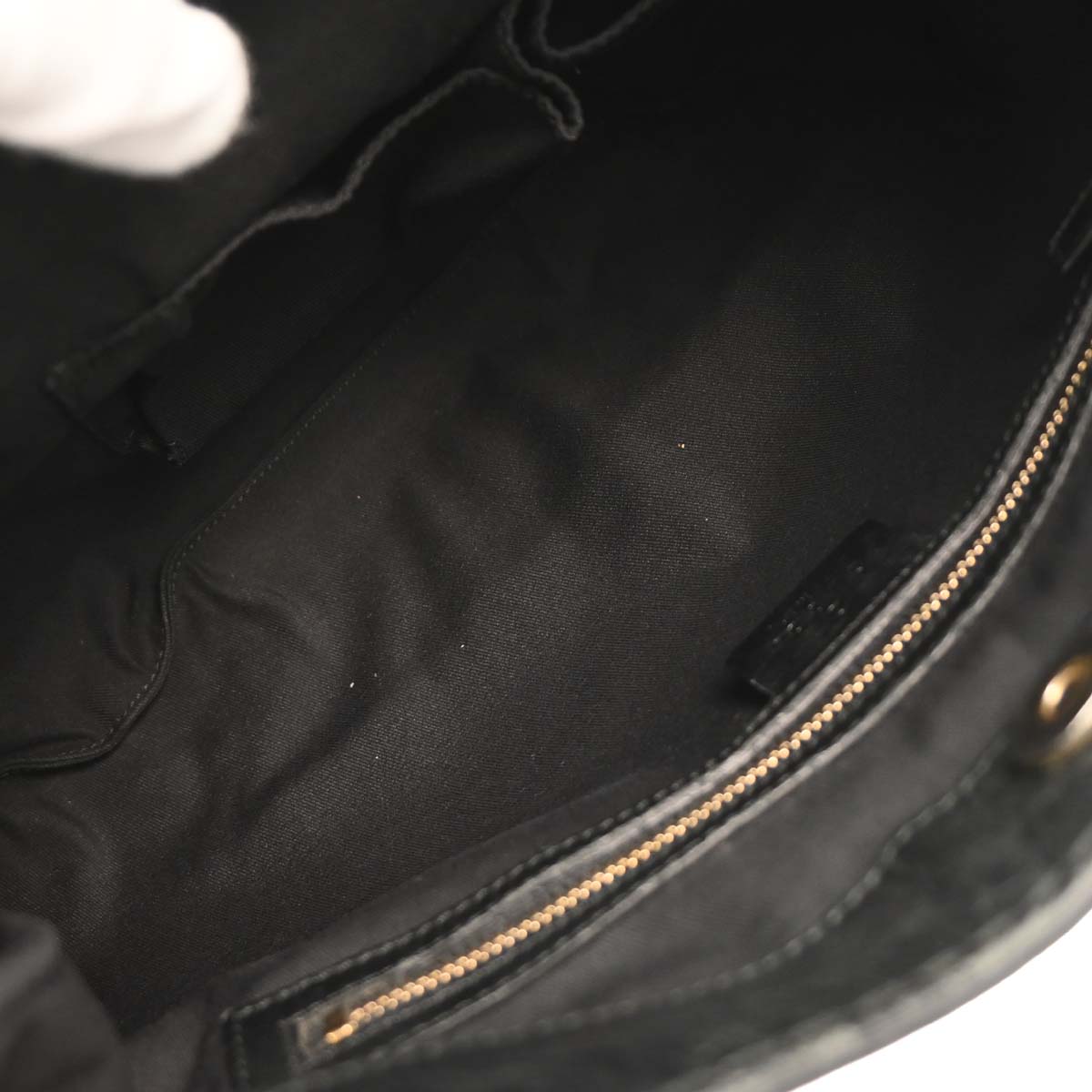 Gucci Black Canvas GG Queen Hobo Handbag