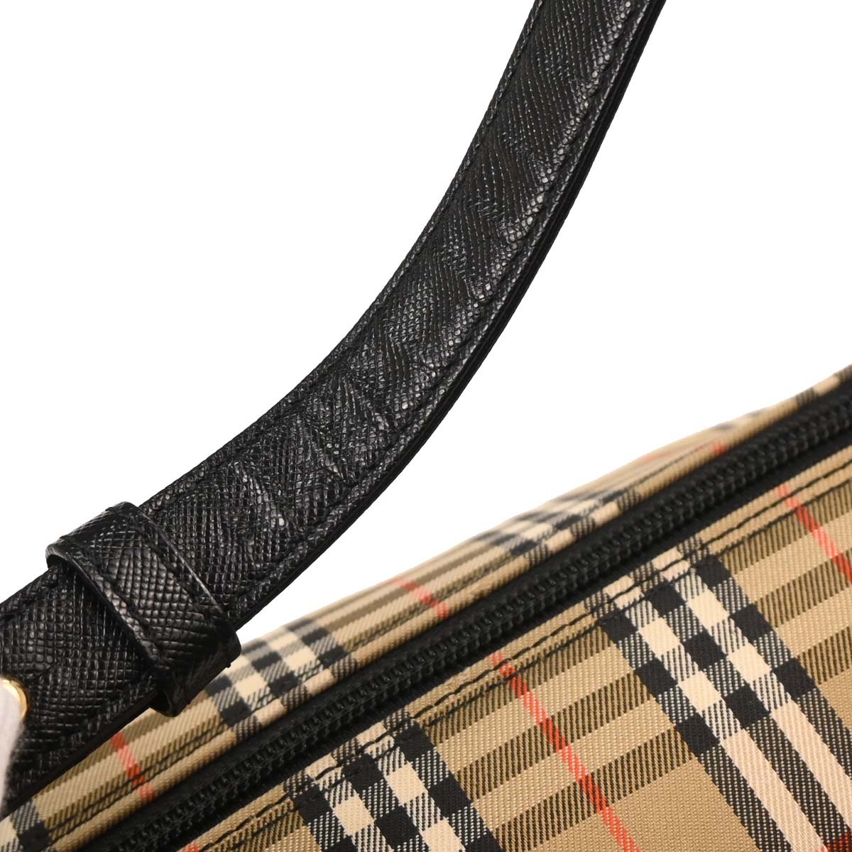 Burberry Beige Black Canvas House Check Handbag