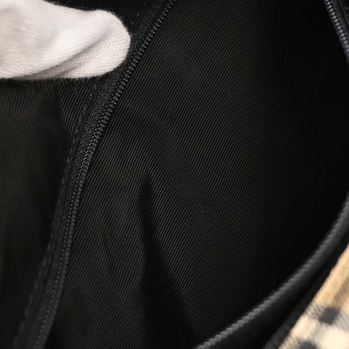 Burberry Beige Black Canvas House Check Handbag