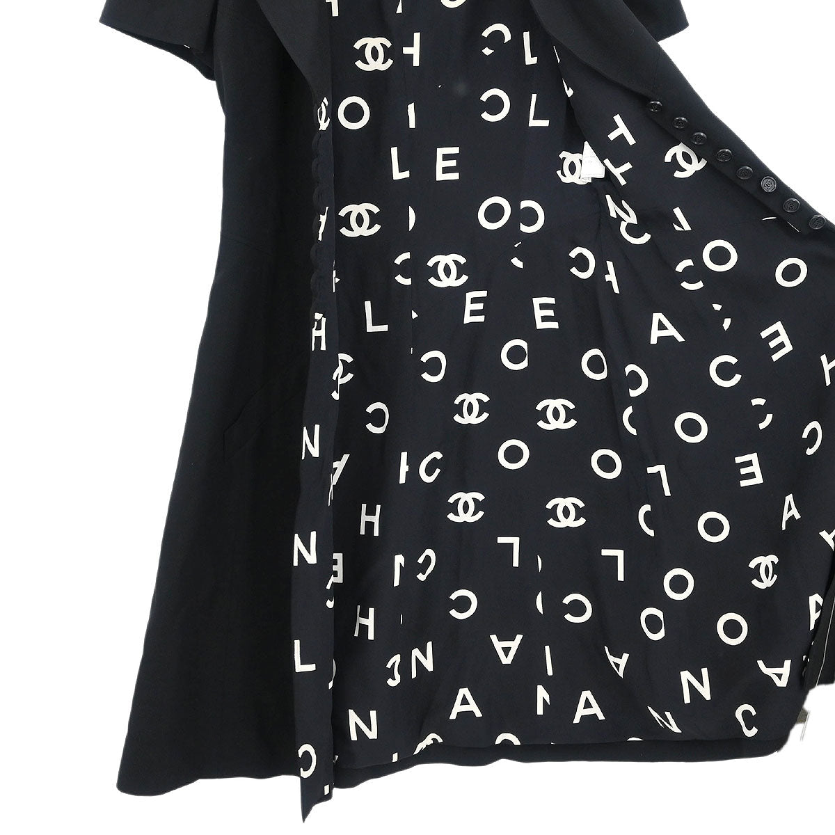 Chanel 1997 Jacket Dress Black #38