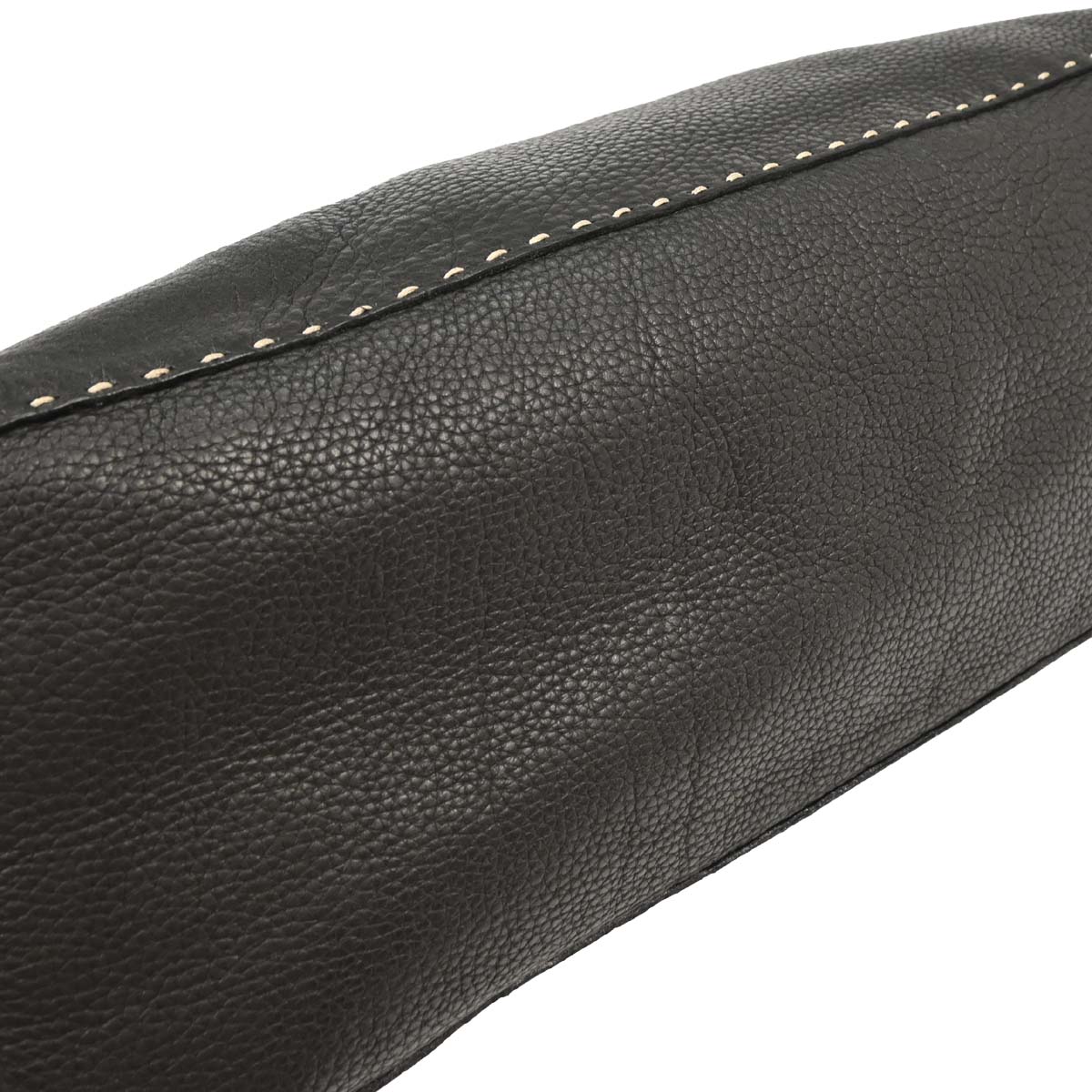Fendi Black Leather Selleria Shoulder Bag
