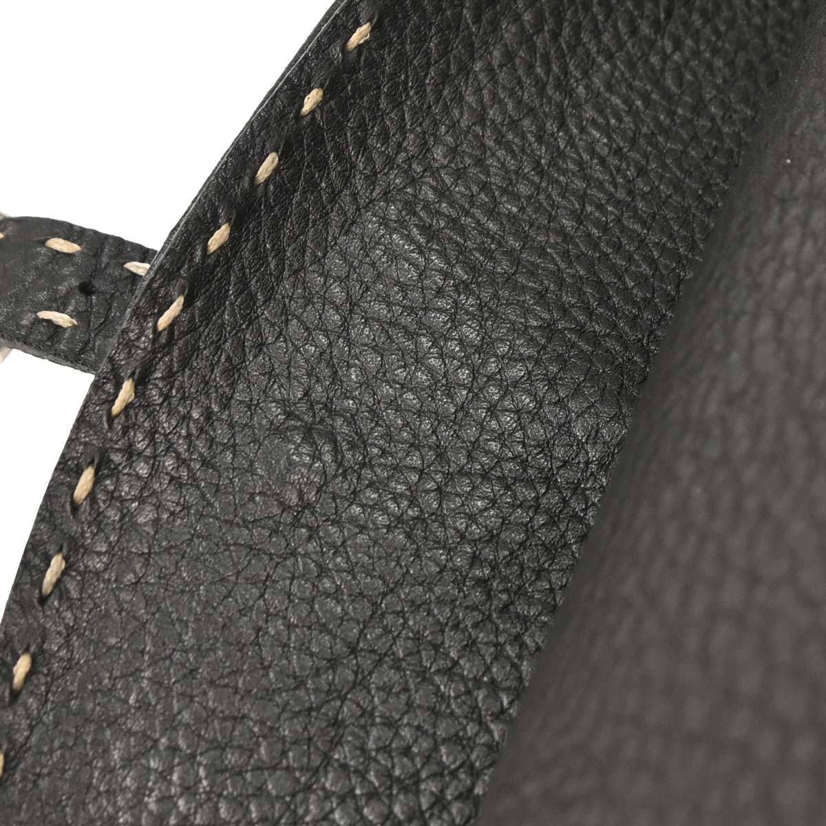 Fendi Black Leather Selleria Shoulder Bag