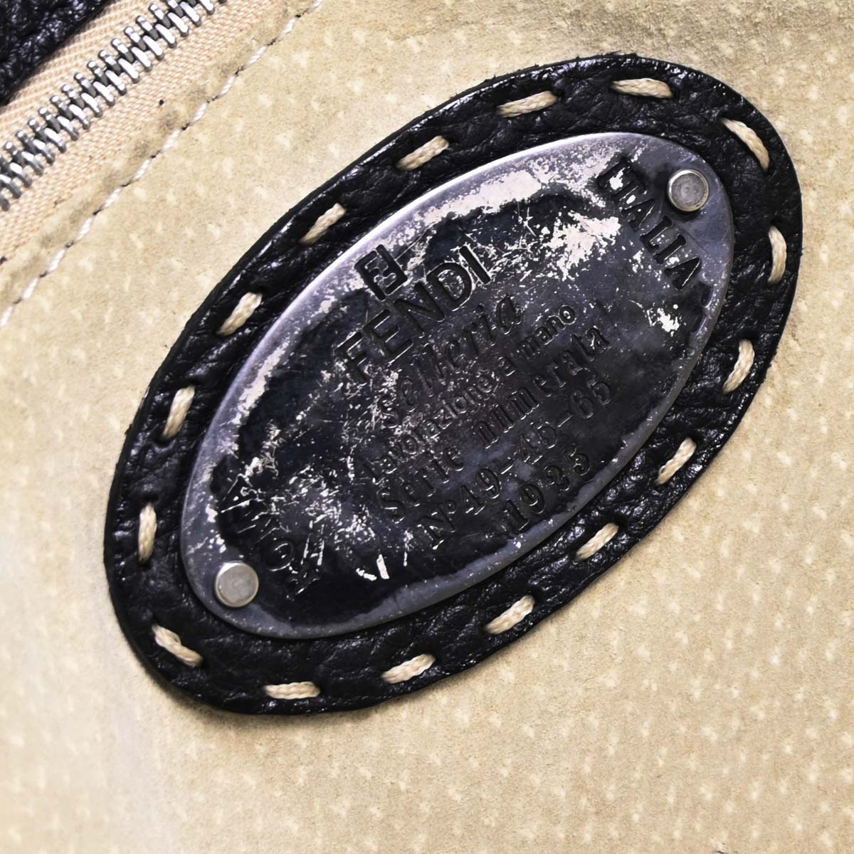 Fendi Black Leather Selleria Shoulder Bag