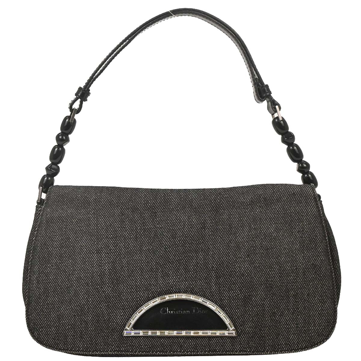 Christian Dior Black Denim Malice Handbag