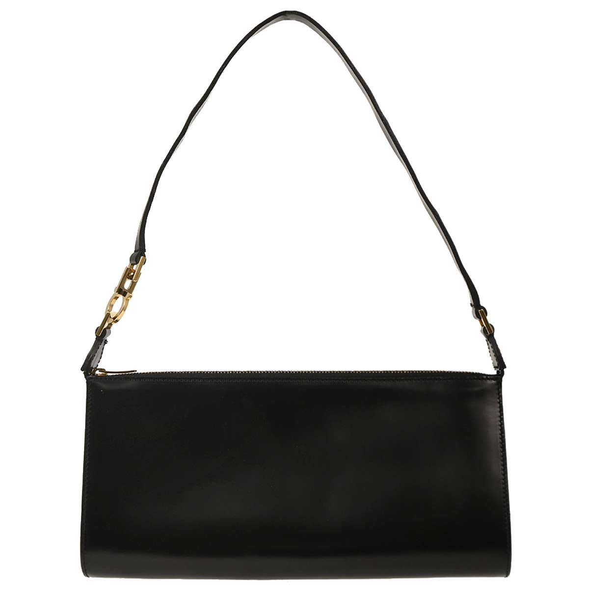 Salvatore Ferragamo Black Leather Gancini Handbag