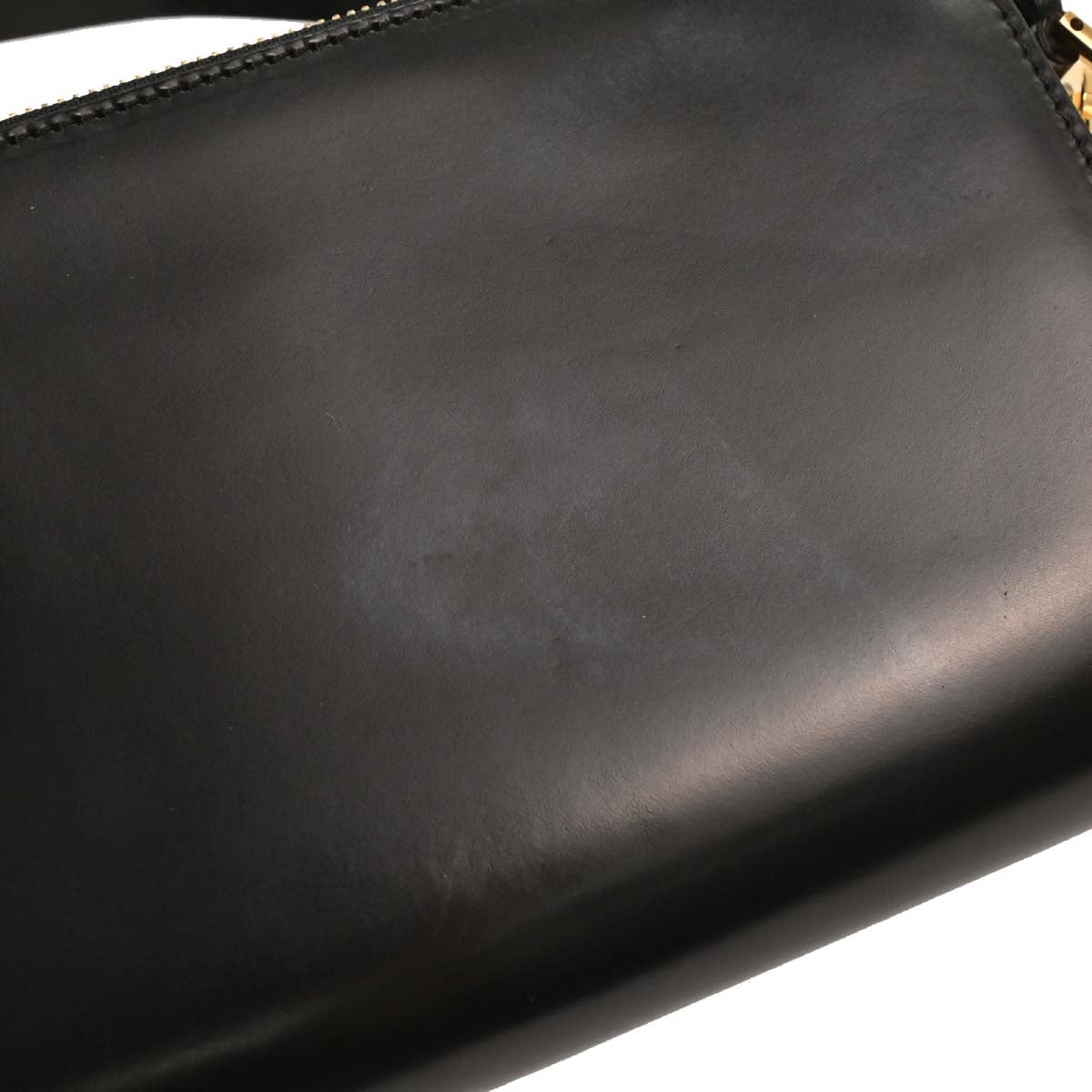 Salvatore Ferragamo Black Leather Gancini Handbag