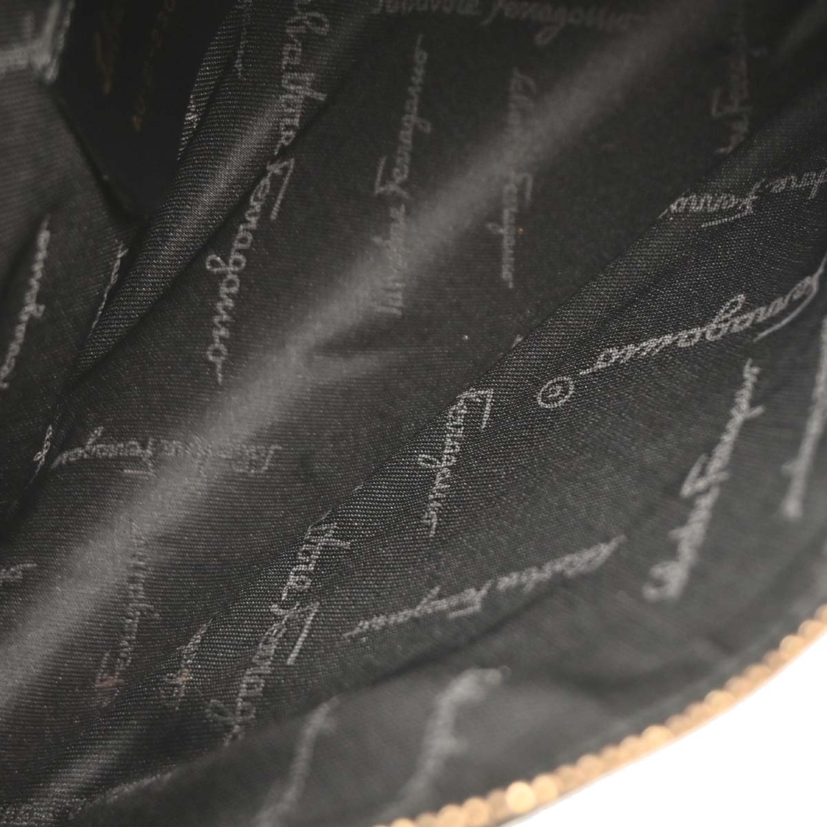 Salvatore Ferragamo Black Leather Gancini Handbag
