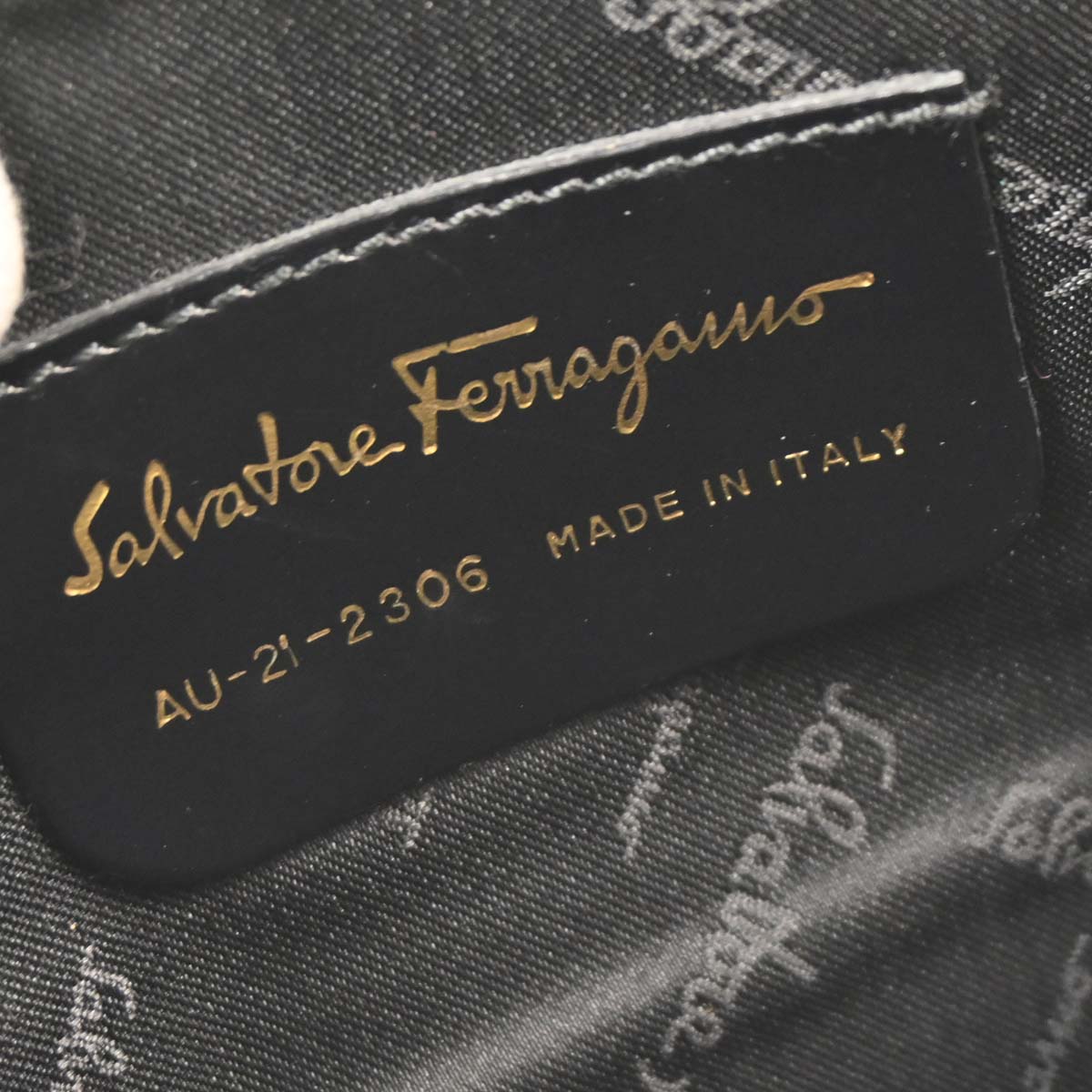 Salvatore Ferragamo Black Leather Gancini Handbag