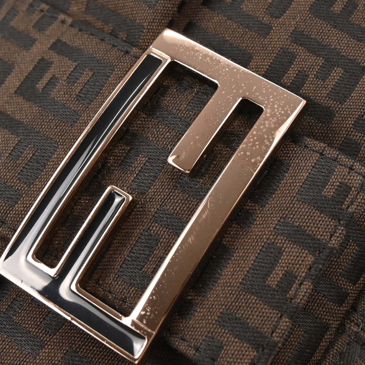 Fendi Brown Zucchino Mamma Baguette Handbag