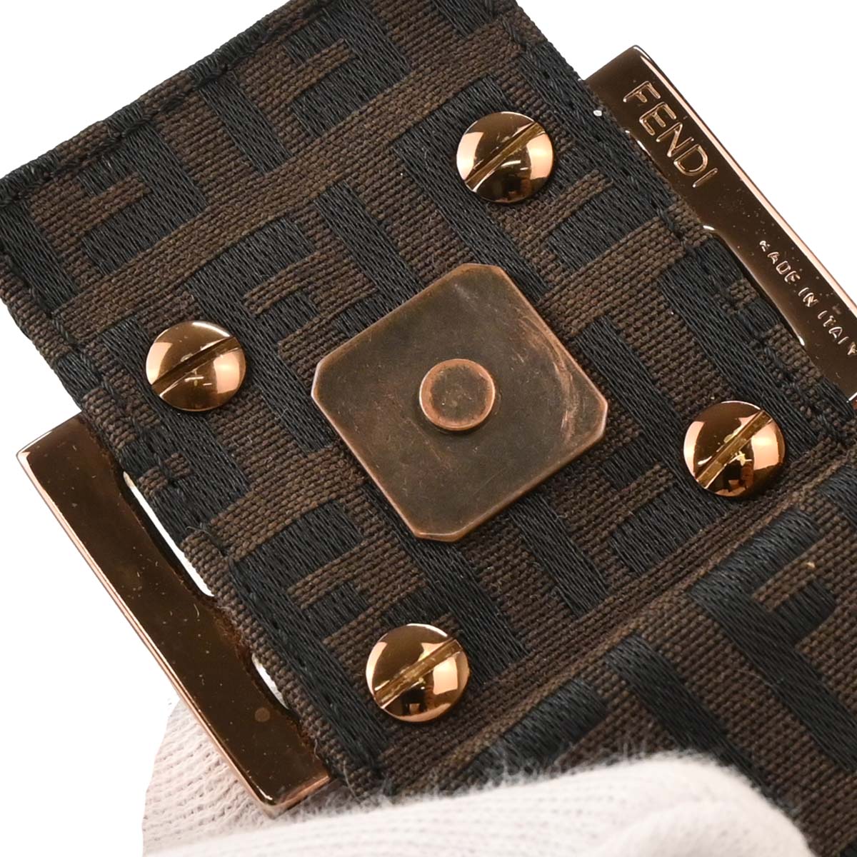 Fendi Brown Zucchino Mamma Baguette Handbag