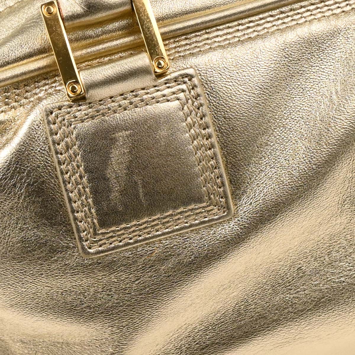 Loewe Metallic Gold Leather Amazona 28 Handbag