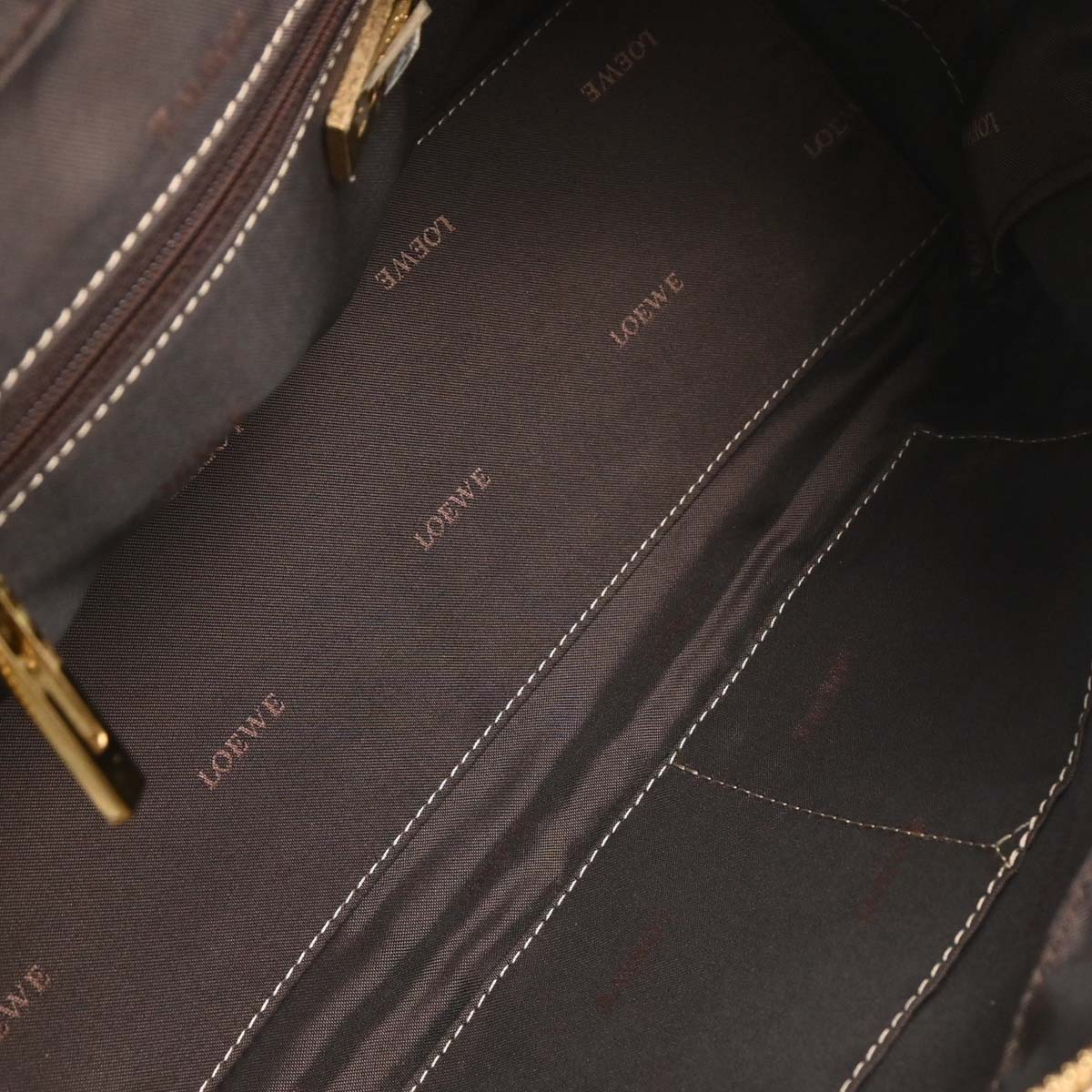 Loewe Metallic Gold Leather Amazona 28 Handbag