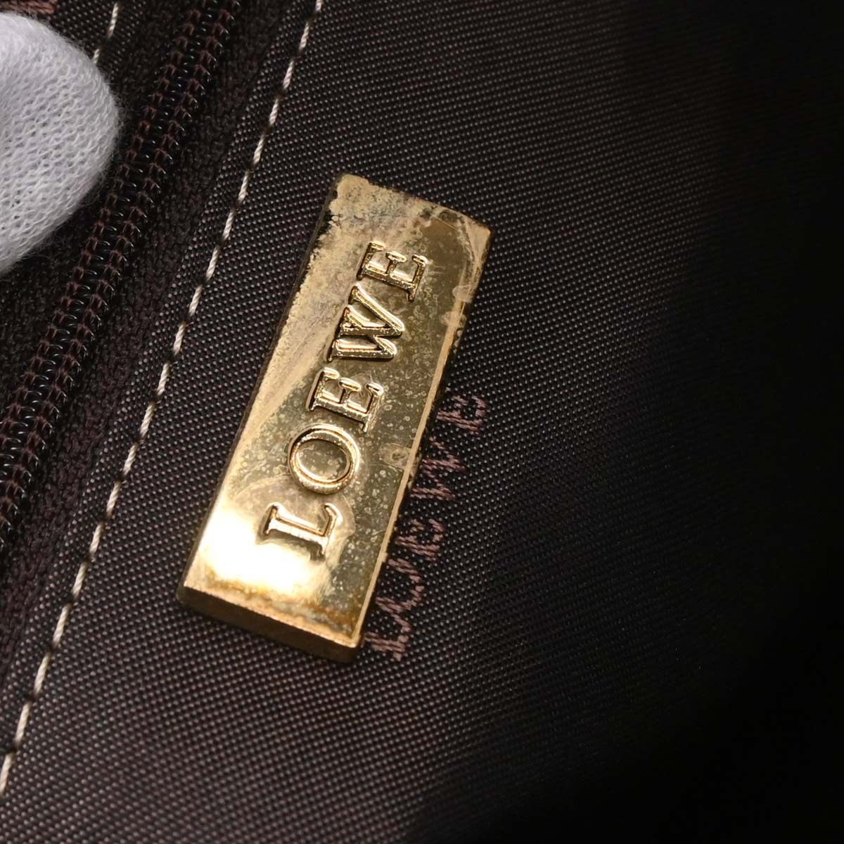 Loewe Metallic Gold Leather Amazona 28 Handbag