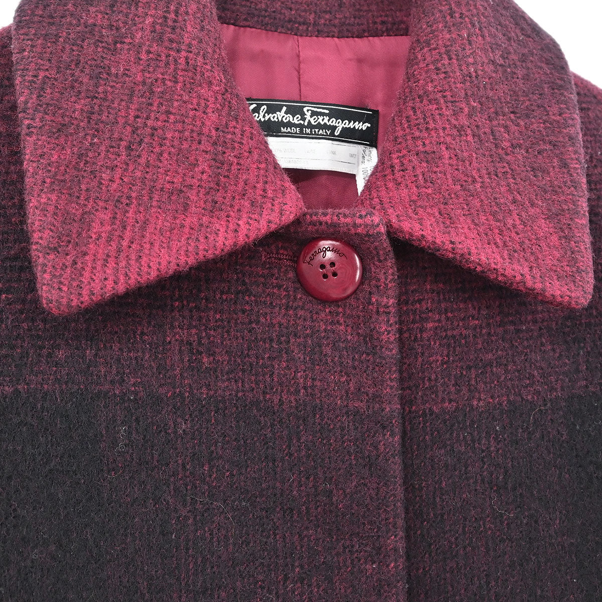 Salvatore Ferragamo Coat Bordeaux #42