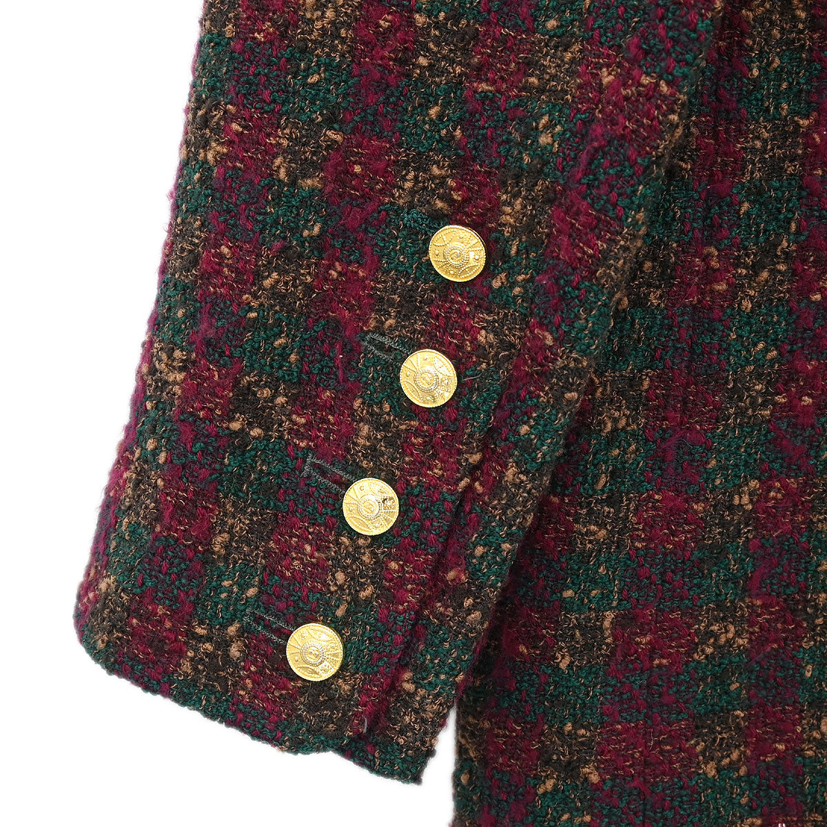 Chanel Collarless Jacket Brown