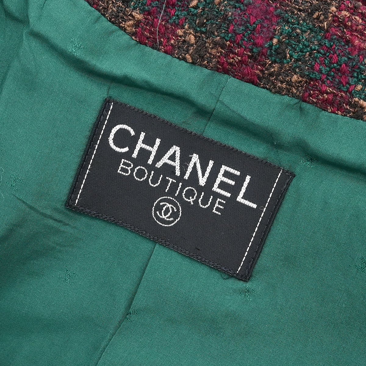 Chanel Collarless Jacket Brown