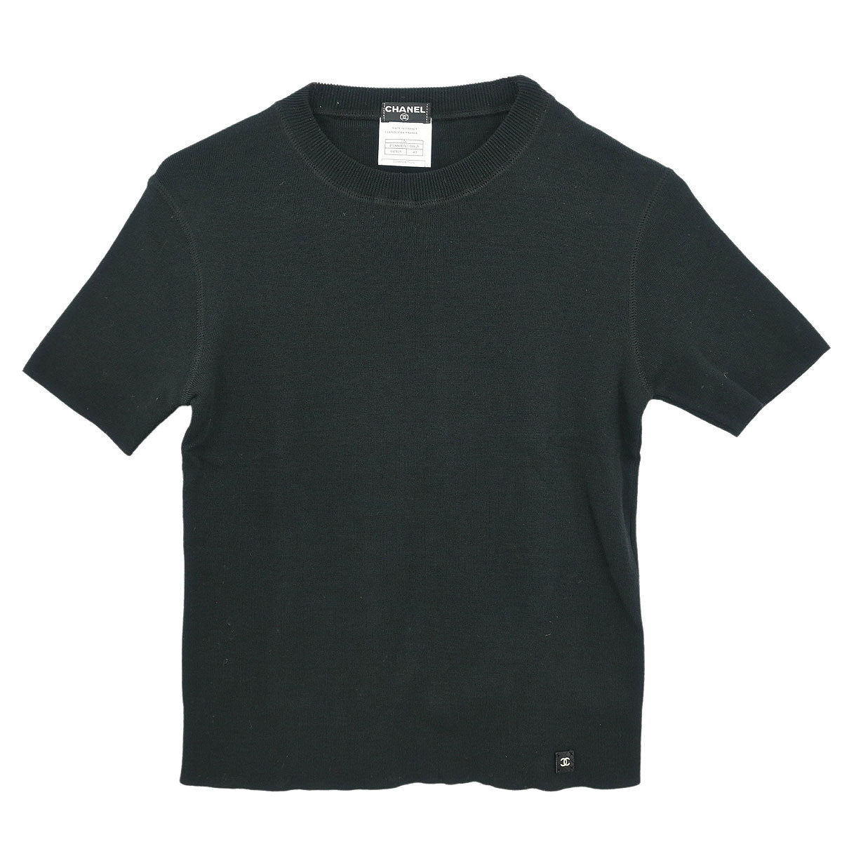 Chanel 2002 Short Sleeve T-shirt Top Black #40