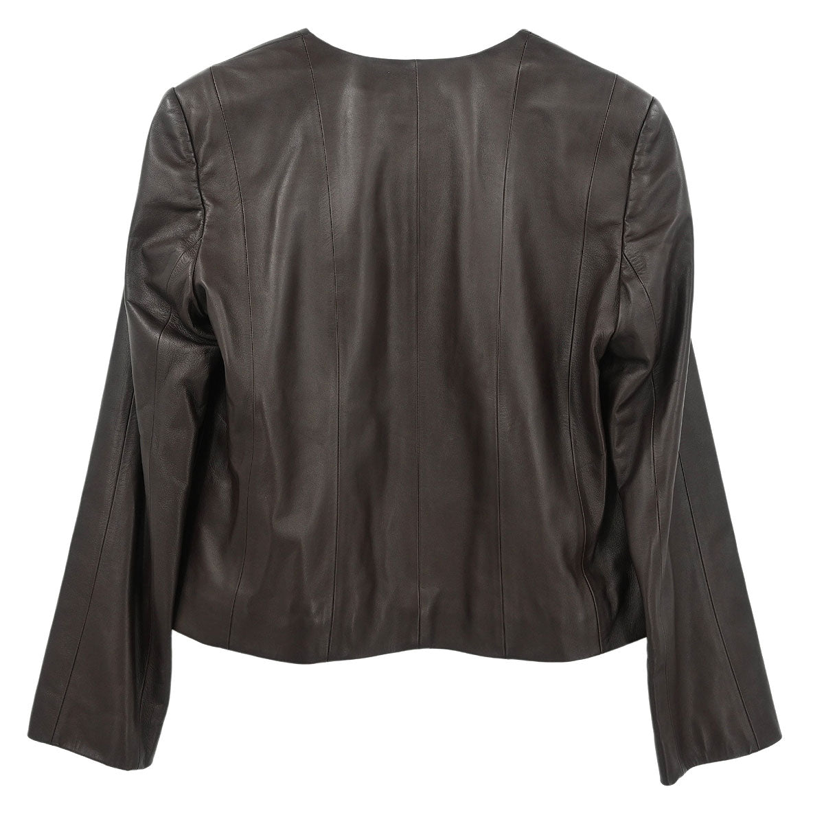 Loewe Collarless Jacket Dark Brown #40