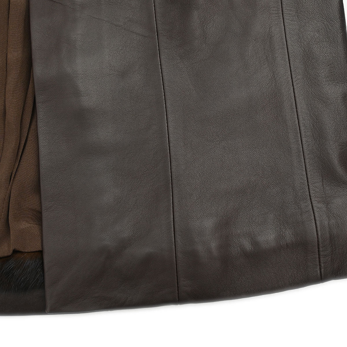Loewe Collarless Jacket Dark Brown #40