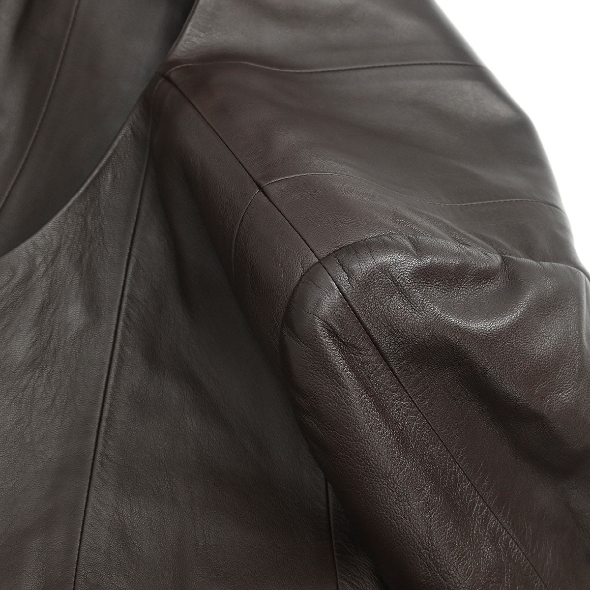 Loewe Collarless Jacket Dark Brown #40