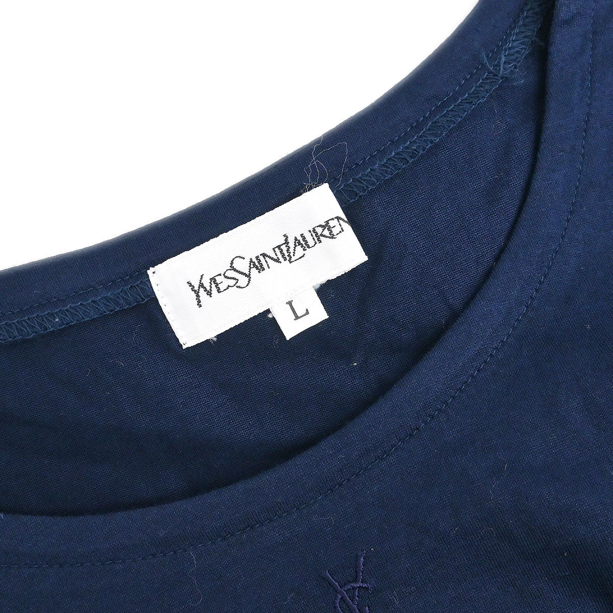 Yves Saint Laurent T-shirt Top Navy #L