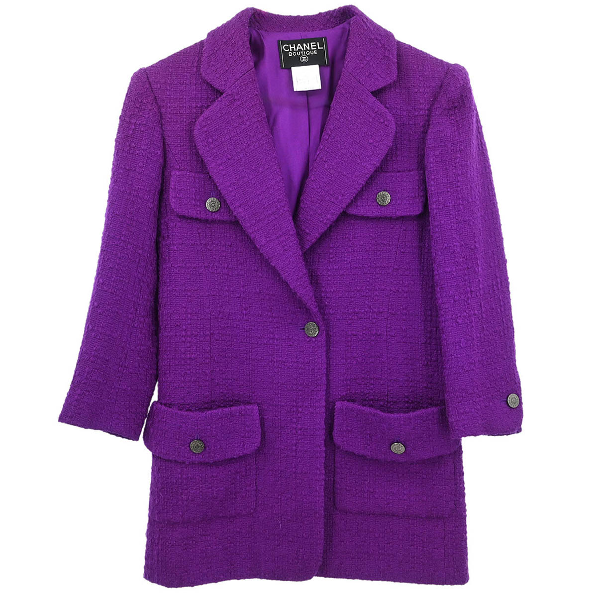 Chanel 1997 Jacket Coat Purple #36