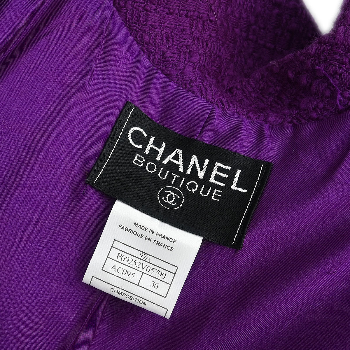 Chanel 1997 Jacket Coat Purple #36