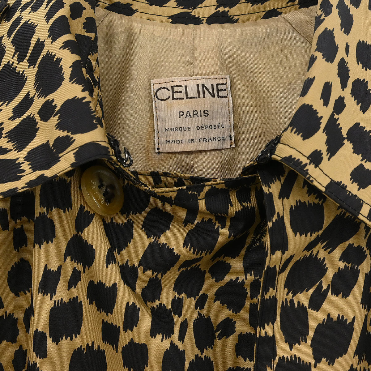 Celine Coat Leopard Brown