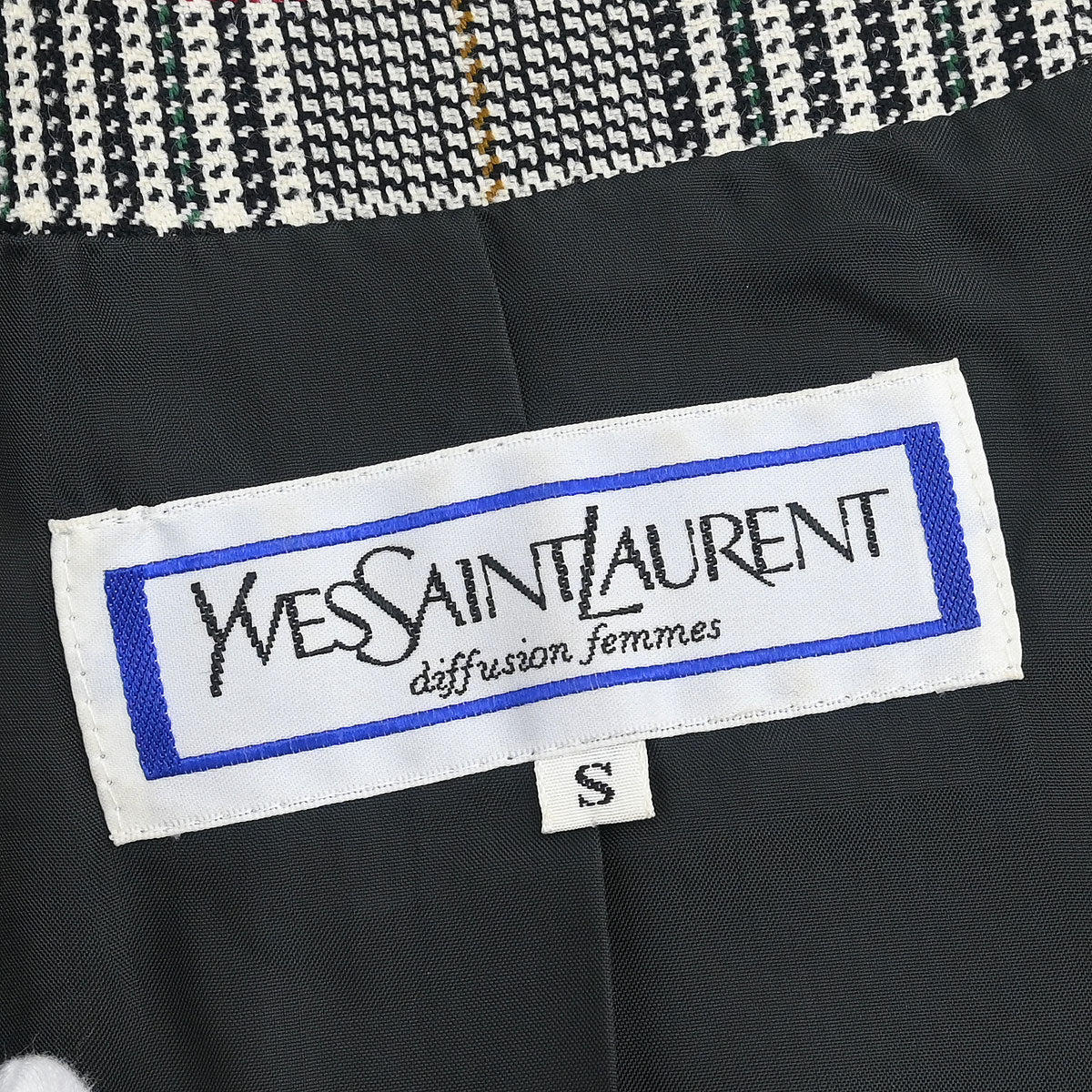 Yves Saint Laurent Collarless Jacket Black #S