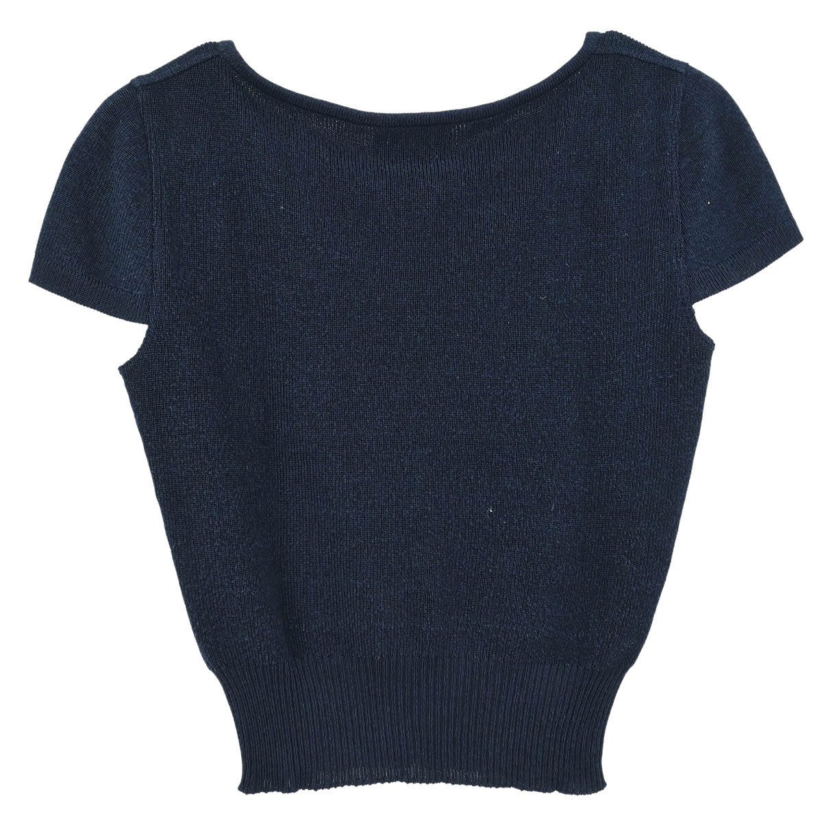 Chanel 1996 Short Sleeve Top Navy #38