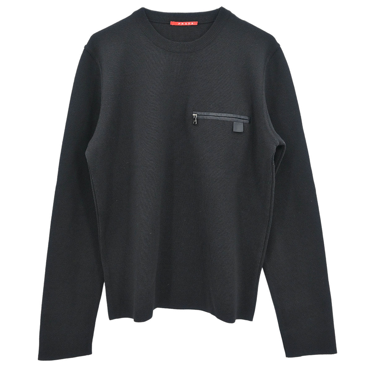 トップス 90s prada long tee (s) black Prada Black Cropped Long-Sleeve Top | Fashion Clinic