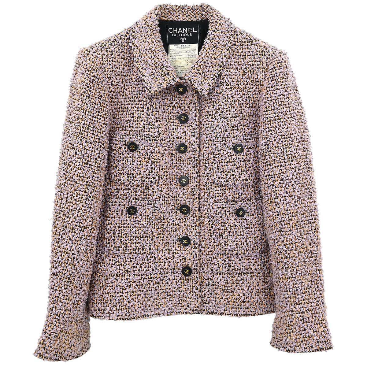 Chanel 1994 Single Breasted Jacket Purple #42