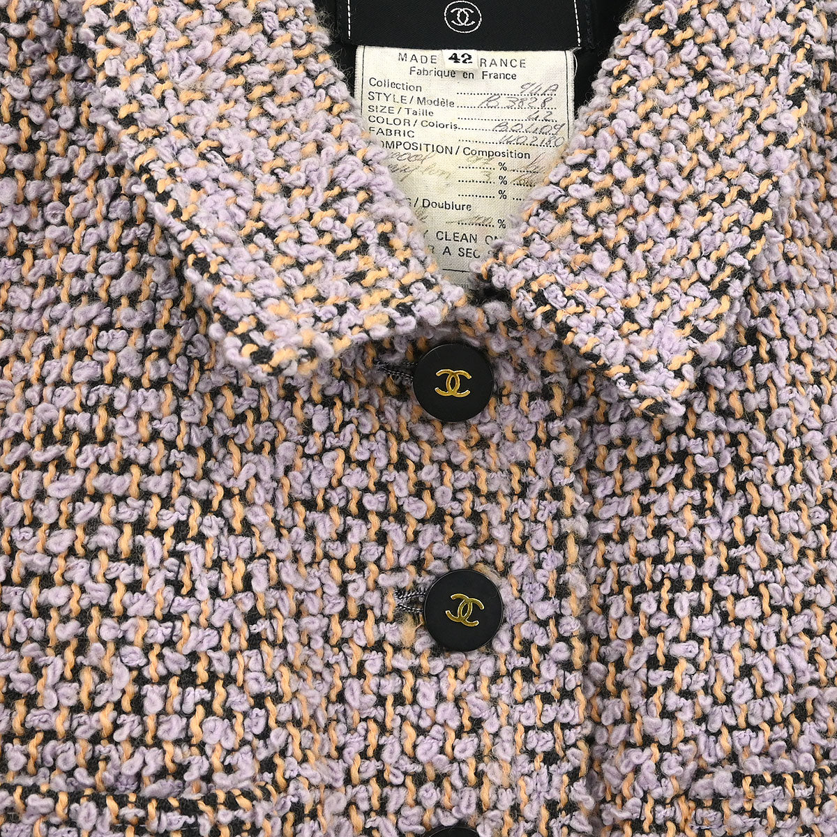 Chanel 1994 Single Breasted Jacket Purple #42