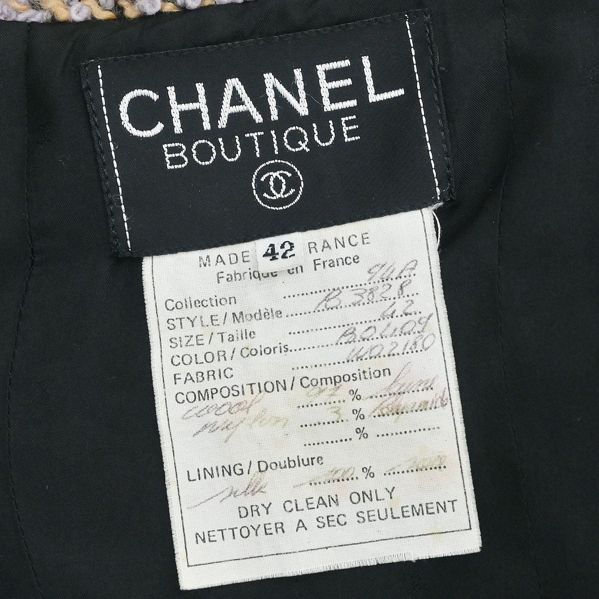 Chanel 1994 Single Breasted Jacket Purple #42