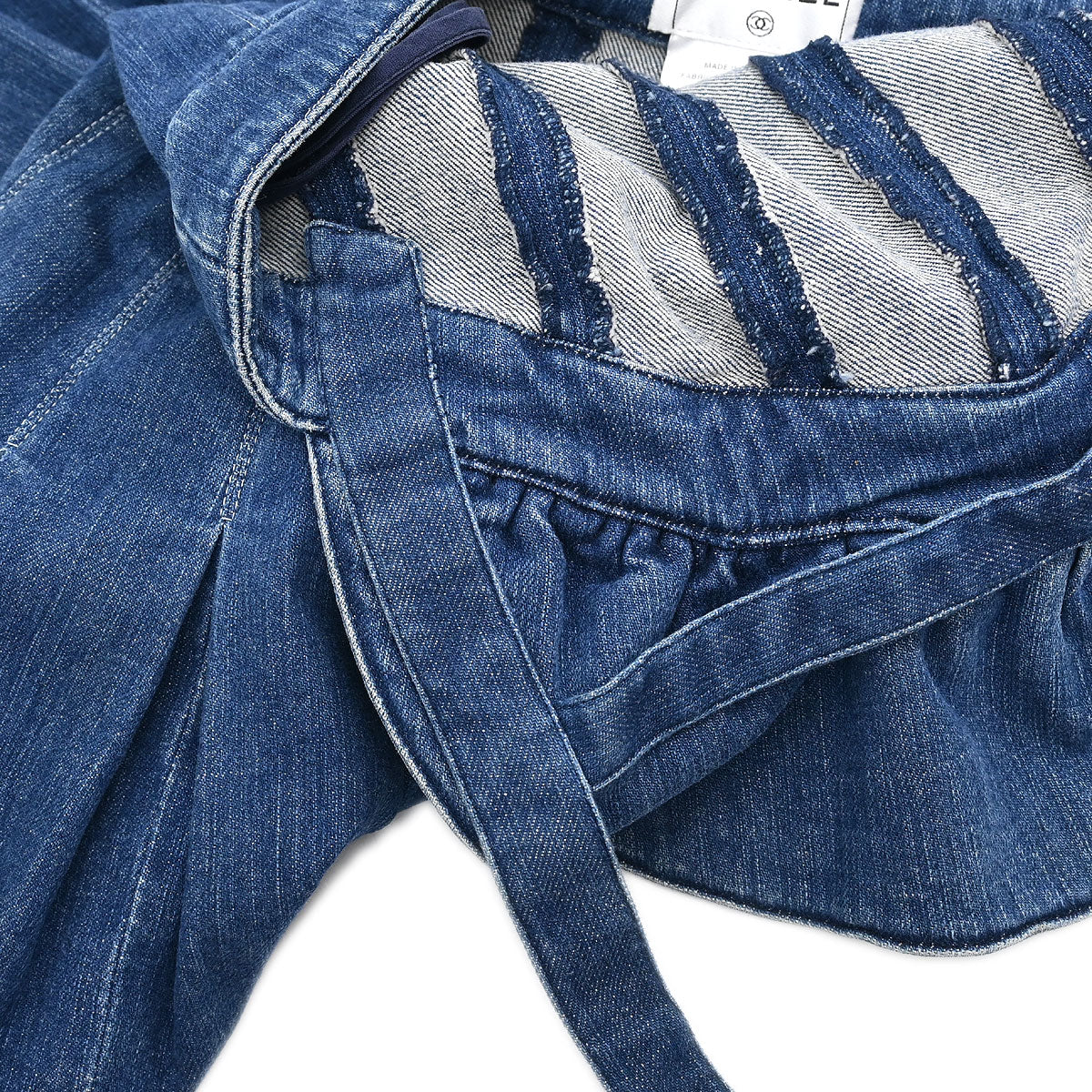 Chanel 2007 Denim Halter Dress Indigo #36