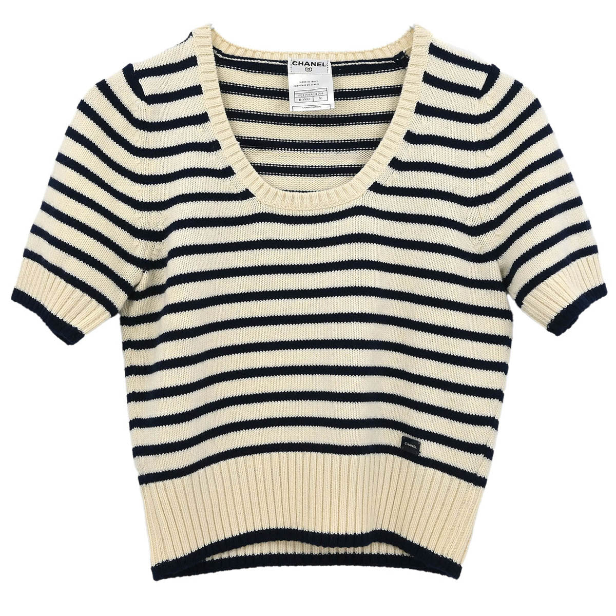 Chanel 2003 Short Sleeve Top White #36