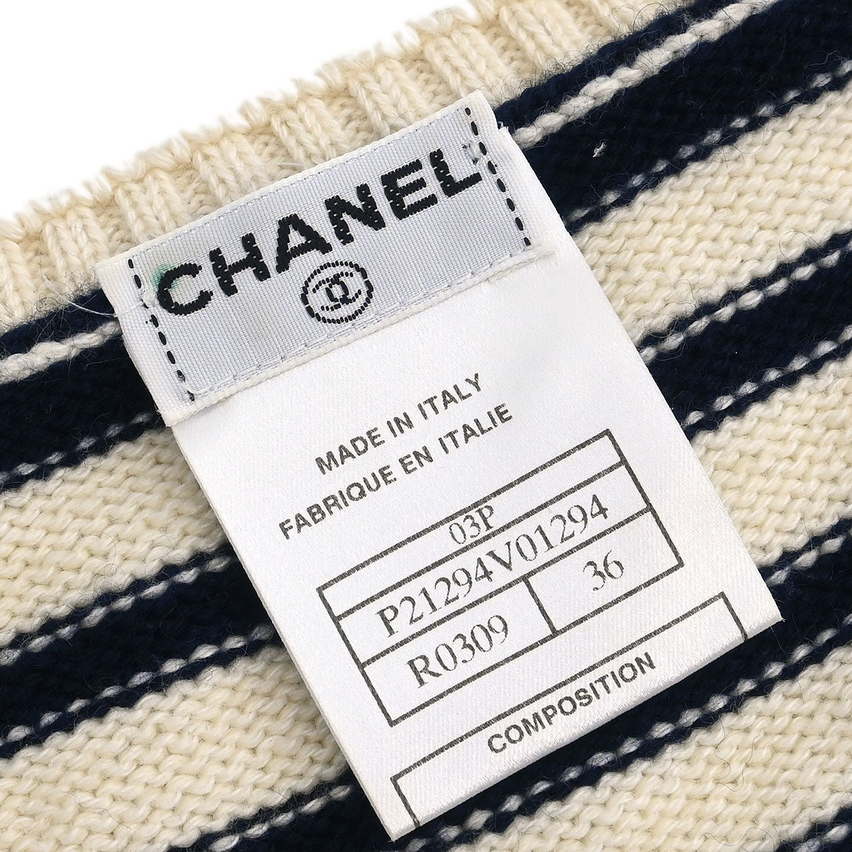 Chanel 2003 Short Sleeve Top White #36